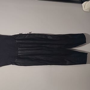 Jessica Simpson faux leather black maternity leggings sz 1X new WP206
